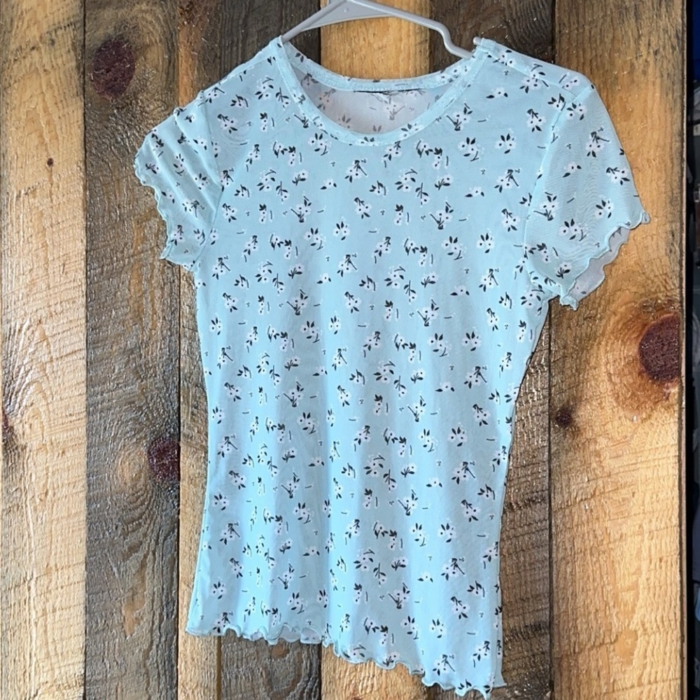 Floral sheer top